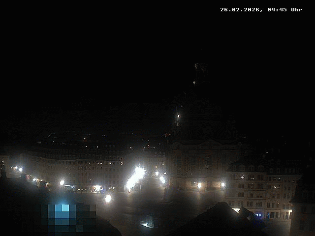 Archiv Foto Webcam Dresden - Frauenkirche und Neumarkt