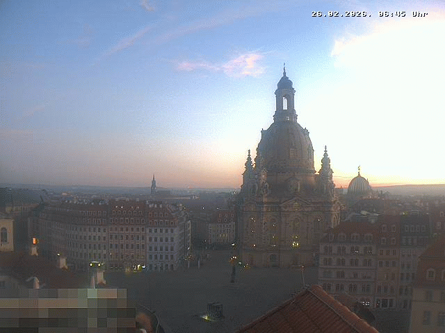 Archiv Foto Webcam Dresden - Frauenkirche und Neumarkt