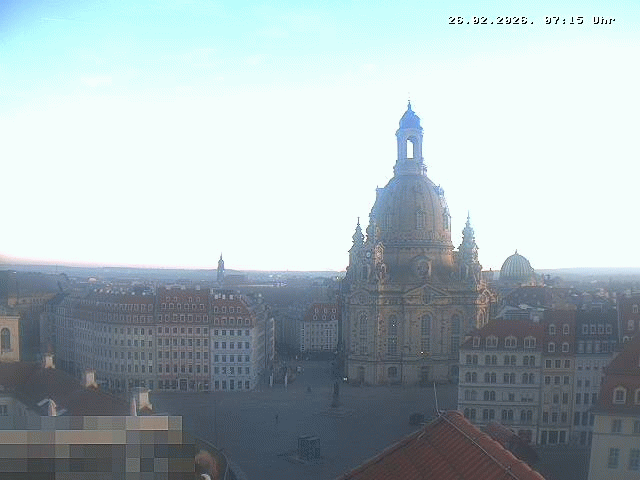 Archiv Foto Webcam Dresden - Frauenkirche und Neumarkt