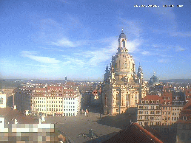 Archiv Foto Webcam Dresden - Frauenkirche und Neumarkt