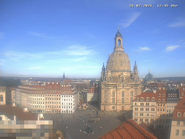 Archiv Foto Webcam Dresden - Frauenkirche und Neumarkt