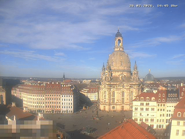 Archiv Foto Webcam Dresden - Frauenkirche und Neumarkt