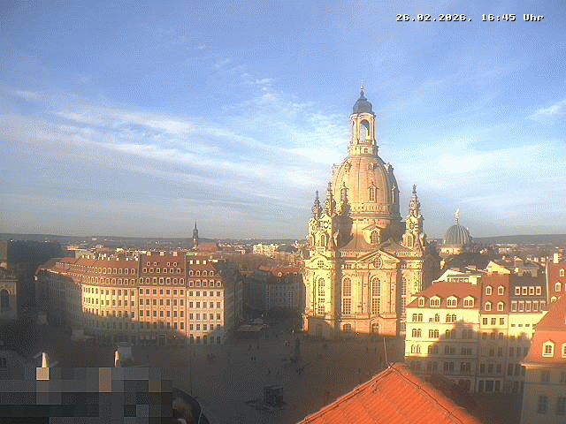 Archiv Foto Webcam Dresden - Frauenkirche und Neumarkt