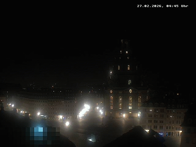 Archived image Webcam Dresden - Frauenkirche and Neumarkt square