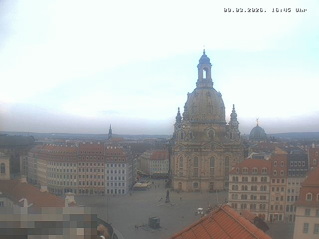 Archived image Webcam Dresden - Frauenkirche and Neumarkt square
