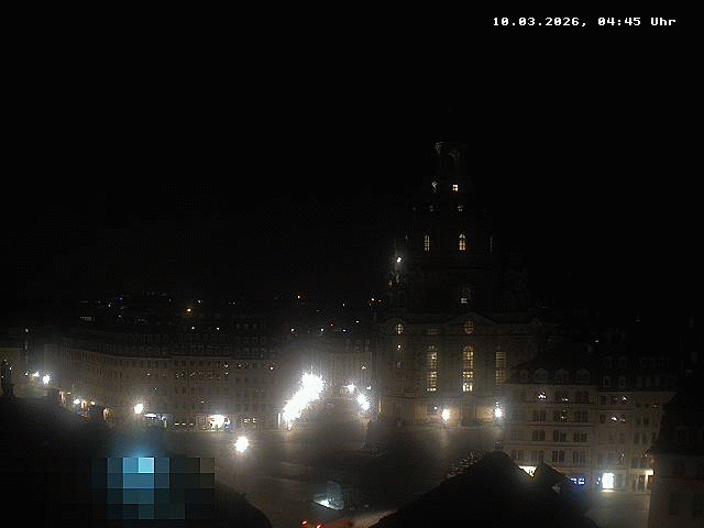Archiv Foto Webcam Dresden - Frauenkirche und Neumarkt