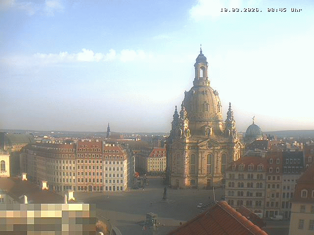 Archiv Foto Webcam Dresden - Frauenkirche und Neumarkt