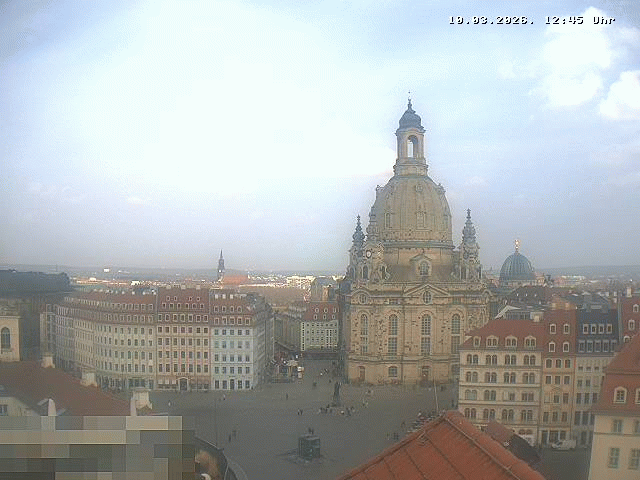 Archiv Foto Webcam Dresden - Frauenkirche und Neumarkt