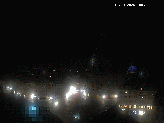Archiv Foto Webcam Dresden - Frauenkirche und Neumarkt