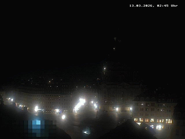 Archiv Foto Webcam Dresden - Frauenkirche und Neumarkt