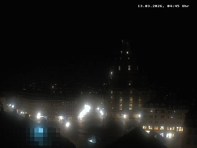 Archiv Foto Webcam Dresden - Frauenkirche und Neumarkt