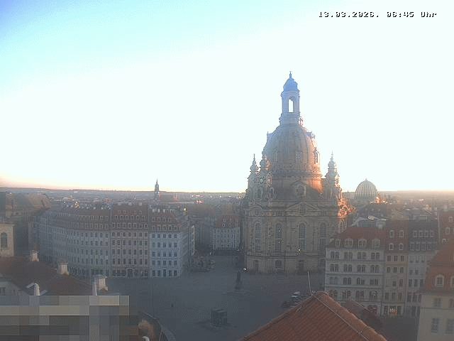 Archiv Foto Webcam Dresden - Frauenkirche und Neumarkt