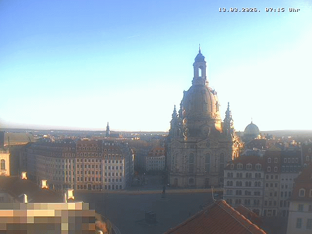 Archiv Foto Webcam Dresden - Frauenkirche und Neumarkt
