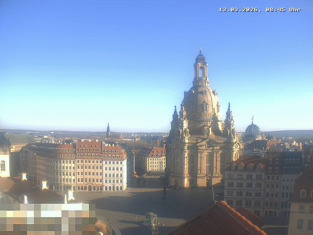 Archiv Foto Webcam Dresden - Frauenkirche und Neumarkt