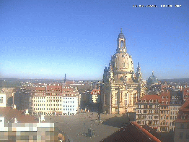 Archiv Foto Webcam Dresden - Frauenkirche und Neumarkt