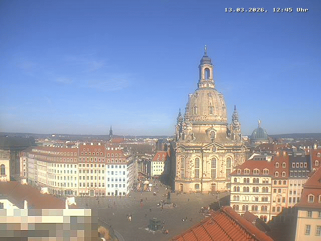 Archiv Foto Webcam Dresden - Frauenkirche und Neumarkt