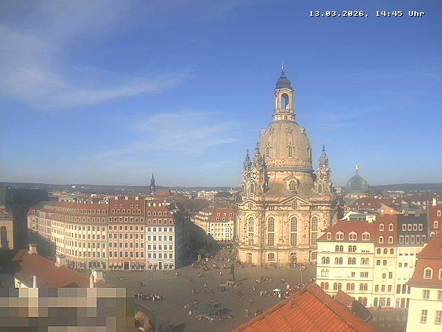 Archiv Foto Webcam Dresden - Frauenkirche und Neumarkt