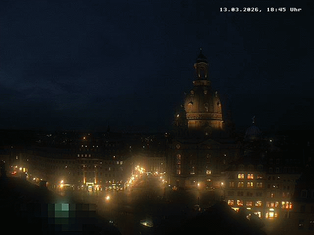Archiv Foto Webcam Dresden - Frauenkirche und Neumarkt