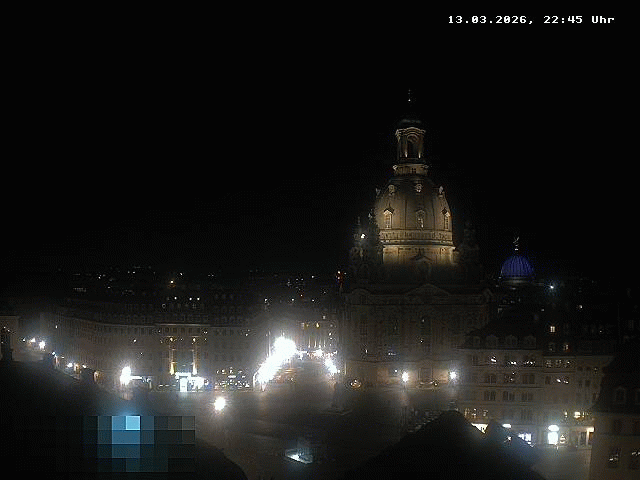 Archiv Foto Webcam Dresden - Frauenkirche und Neumarkt