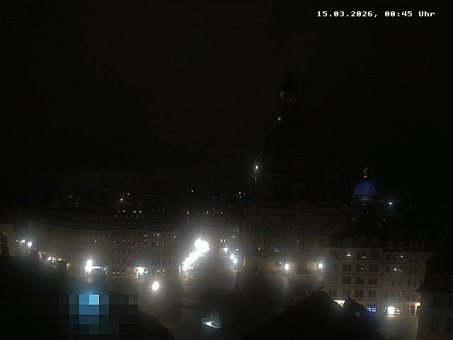 Archiv Foto Webcam Dresden - Frauenkirche und Neumarkt