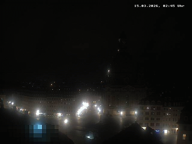 Archiv Foto Webcam Dresden - Frauenkirche und Neumarkt