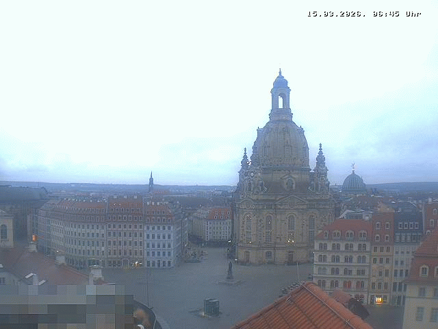 Archiv Foto Webcam Dresden - Frauenkirche und Neumarkt