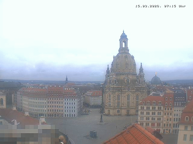 Archiv Foto Webcam Dresden - Frauenkirche und Neumarkt