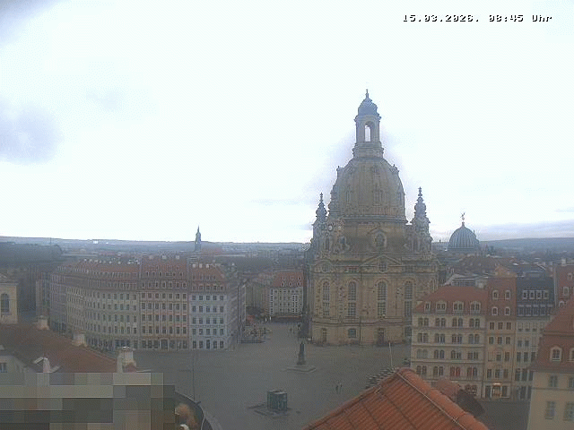 Archiv Foto Webcam Dresden - Frauenkirche und Neumarkt