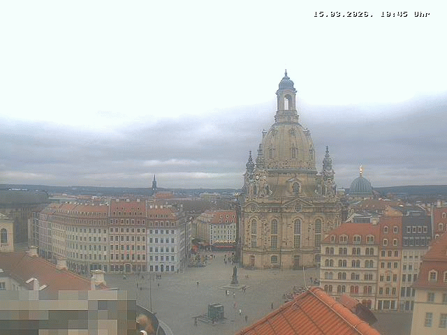 Archiv Foto Webcam Dresden - Frauenkirche und Neumarkt