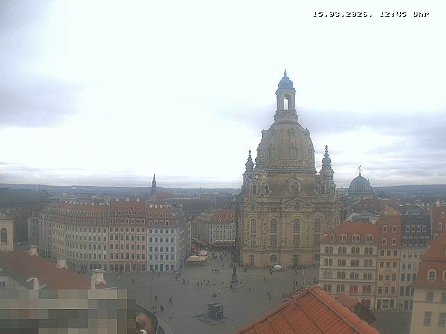 Archiv Foto Webcam Dresden - Frauenkirche und Neumarkt