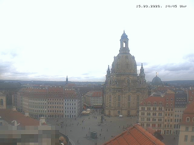 Archiv Foto Webcam Dresden - Frauenkirche und Neumarkt