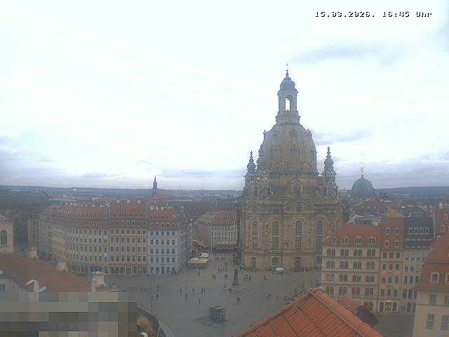Archiv Foto Webcam Dresden - Frauenkirche und Neumarkt