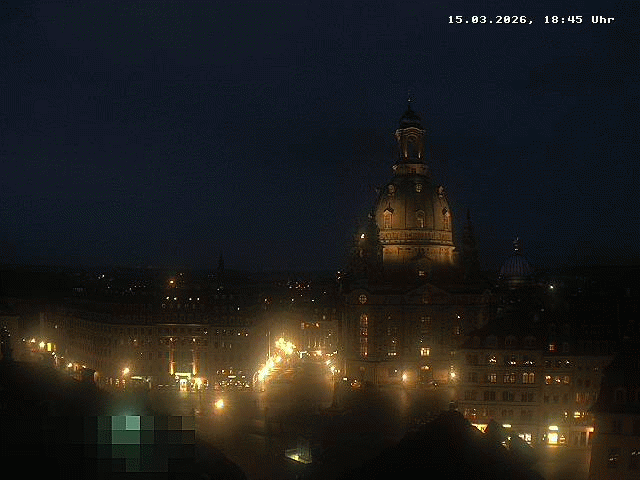Archiv Foto Webcam Dresden - Frauenkirche und Neumarkt