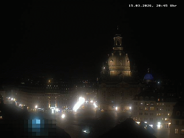 Archiv Foto Webcam Dresden - Frauenkirche und Neumarkt