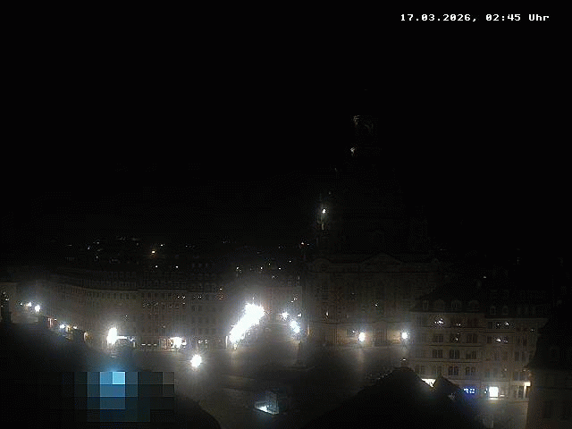 Archiv Foto Webcam Dresden - Frauenkirche und Neumarkt
