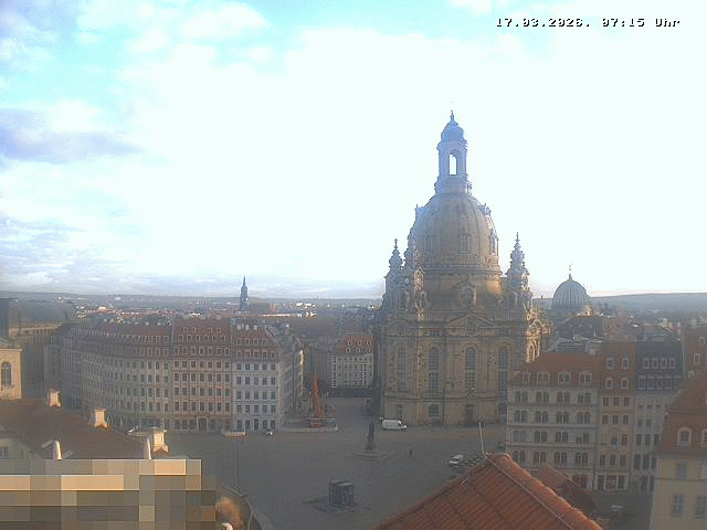 Archiv Foto Webcam Dresden - Frauenkirche und Neumarkt