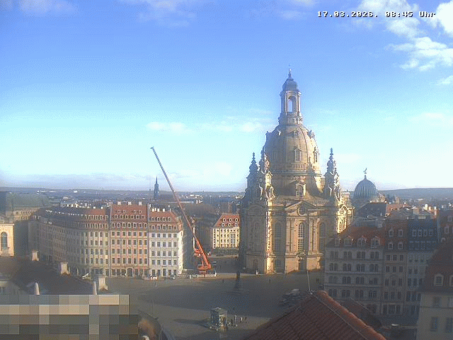 Archiv Foto Webcam Dresden - Frauenkirche und Neumarkt