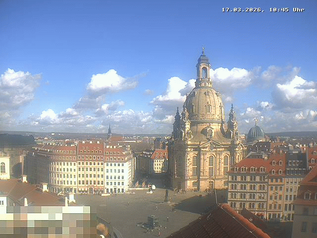Archiv Foto Webcam Dresden - Frauenkirche und Neumarkt