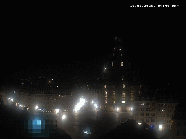 Archiv Foto Webcam Dresden - Frauenkirche und Neumarkt
