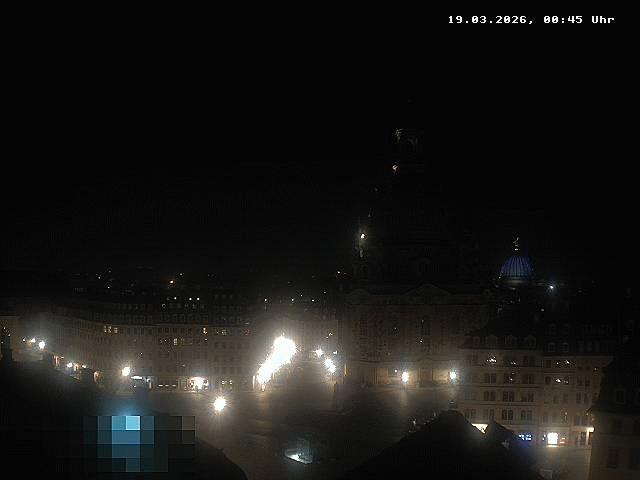 Archiv Foto Webcam Dresden - Frauenkirche und Neumarkt