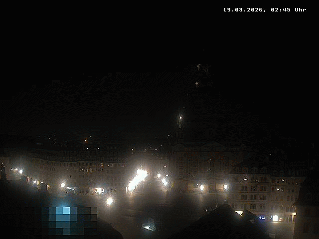 Archiv Foto Webcam Dresden - Frauenkirche und Neumarkt