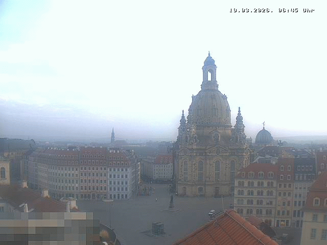 Archiv Foto Webcam Dresden - Frauenkirche und Neumarkt