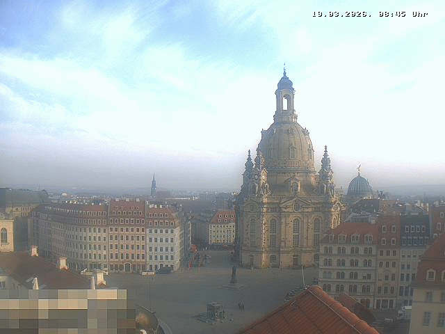 Archiv Foto Webcam Dresden - Frauenkirche und Neumarkt