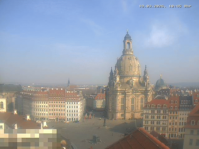 Archiv Foto Webcam Dresden - Frauenkirche und Neumarkt