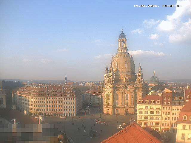 Archiv Foto Webcam Dresden - Frauenkirche und Neumarkt