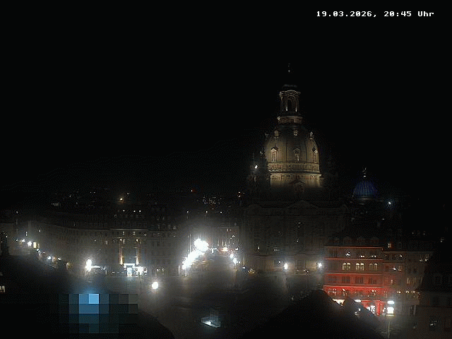 Archiv Foto Webcam Dresden - Frauenkirche und Neumarkt
