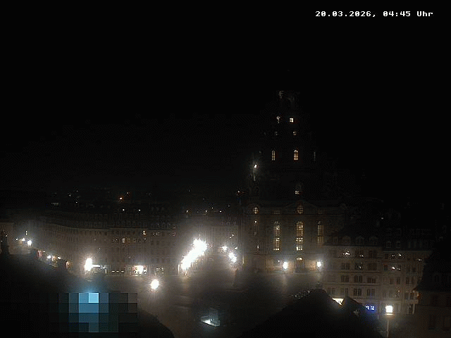 Archiv Foto Webcam Dresden - Frauenkirche und Neumarkt