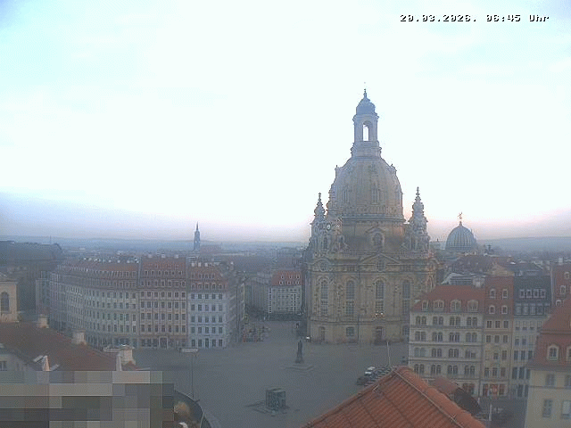 Archiv Foto Webcam Dresden - Frauenkirche und Neumarkt