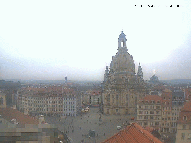 Archiv Foto Webcam Dresden - Frauenkirche und Neumarkt