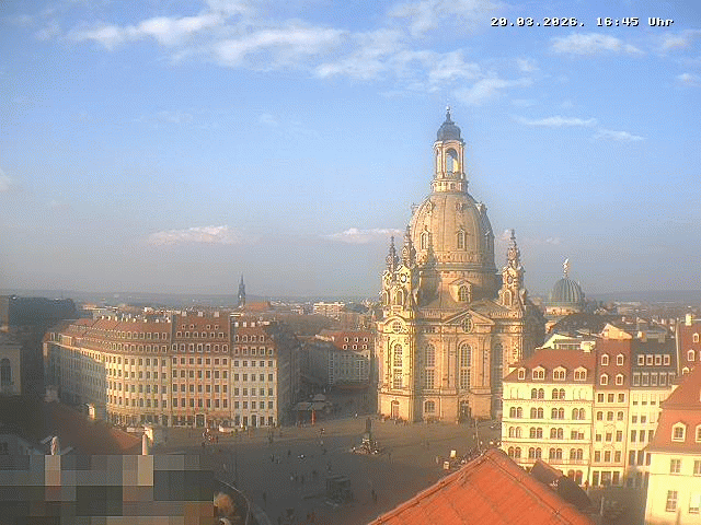 Archiv Foto Webcam Dresden - Frauenkirche und Neumarkt